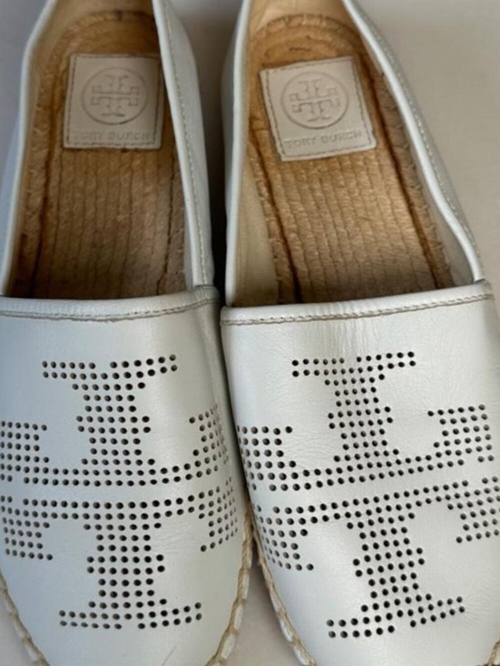 Tory Burch Women's White and Cream Espadrilles